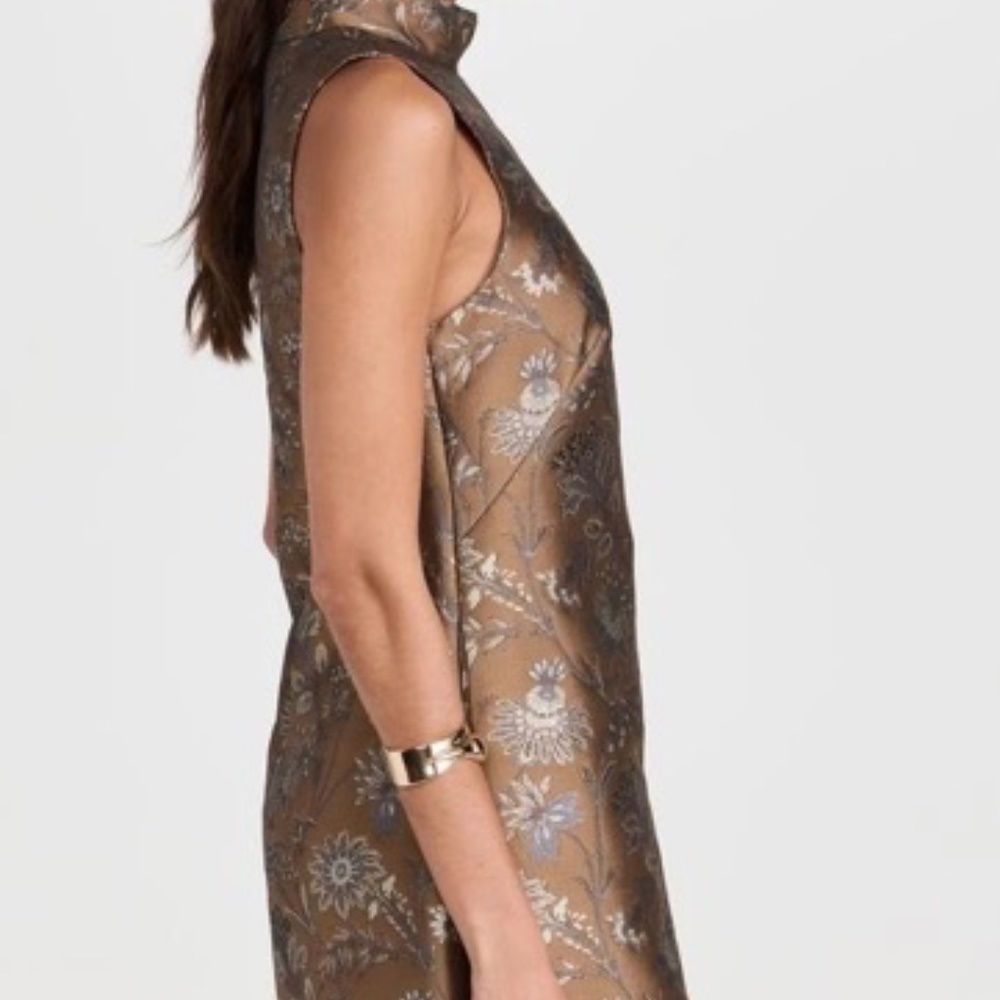 Cara Cara Tay Feather-Trimmed Jacquard Mini Dress – Jacquard Garden – Size L - Picture 9 of 15